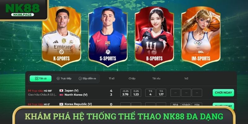 Khám phá hệ thống thể thao NK88 đa dạng